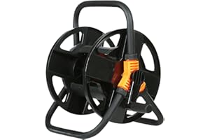 Topyond Hose Reel Cart with Wheels Heavy Duty 20m Stainless Steel Organizing Storage Portable Water Pipe Trolley for Garden C