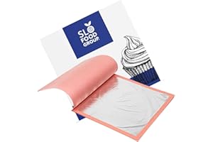 Slofoodgroup Edible Silver Leaf Sheets Loose Leave Silver, 9.5 cm by 9.5 cm