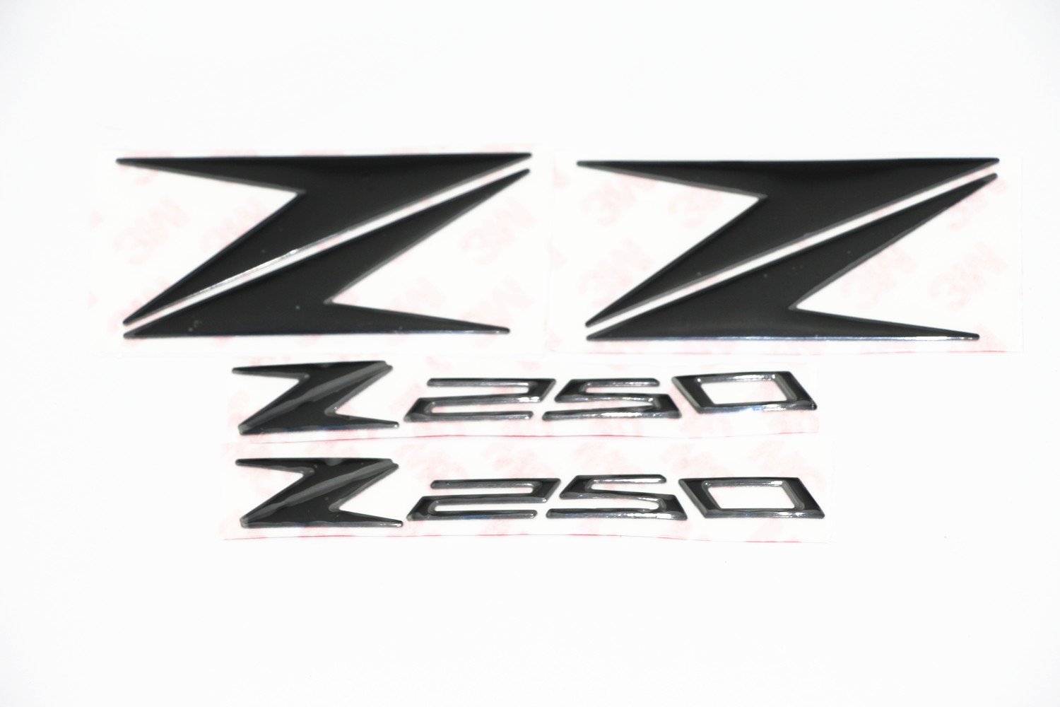 4pc 3d Decal Black Emblem Stickers for Kawasaki Ninja Z250