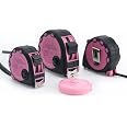 Lichamp Pink Tape Measure 4 Pack - Includes 10ft, 16ft, 25ft Retractable Tapes & Soft Tape, 04MXPK Set - View #6