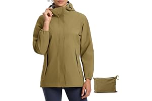 TBMPOY Women's Rain Jackets Waterproof Packable Lightweight Raincoat Outdoor Cycling Windbreaker With Hood