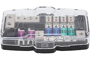 4 Way Car Audio Stereo ANL Blade Fuse Holder Distribution Blocks 0/4GA Fuses Box Block 30A 60A