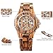 Bewell Women's ZS-100BL Handmade Wooden Analog Quartz Zebra Wood Retro Wrist Watch