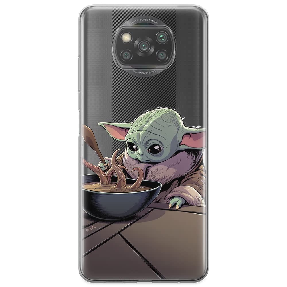 ERT GROUP mobile phone case for Xiaomi POCOPHONE X3 original and officially Licensed Star Wars pattern Baby Yoda 027 optimally adapted to the shape of the mobile phone, partially transparent
