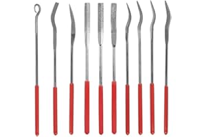 Bestgle 10Pcs Mini Diamond Needle File Set Jewelers Hand Files Tool Kit for Metal Ceramic Stone Jewelry Rough Carving Glass F