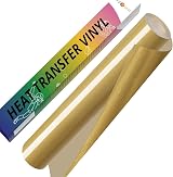 HTVRONT Gold HTV Vinyl Roll 12in x 10ft PU For Cutter Machines