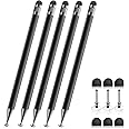 Bopomofo Stylus (5 Pcs),2-in-1 Stylus Pen for Touchscreen, High Precision and Sensitivity, Suitable for iPhone/ipad/Android Tablets, Compatible with All Touch Screens,Black