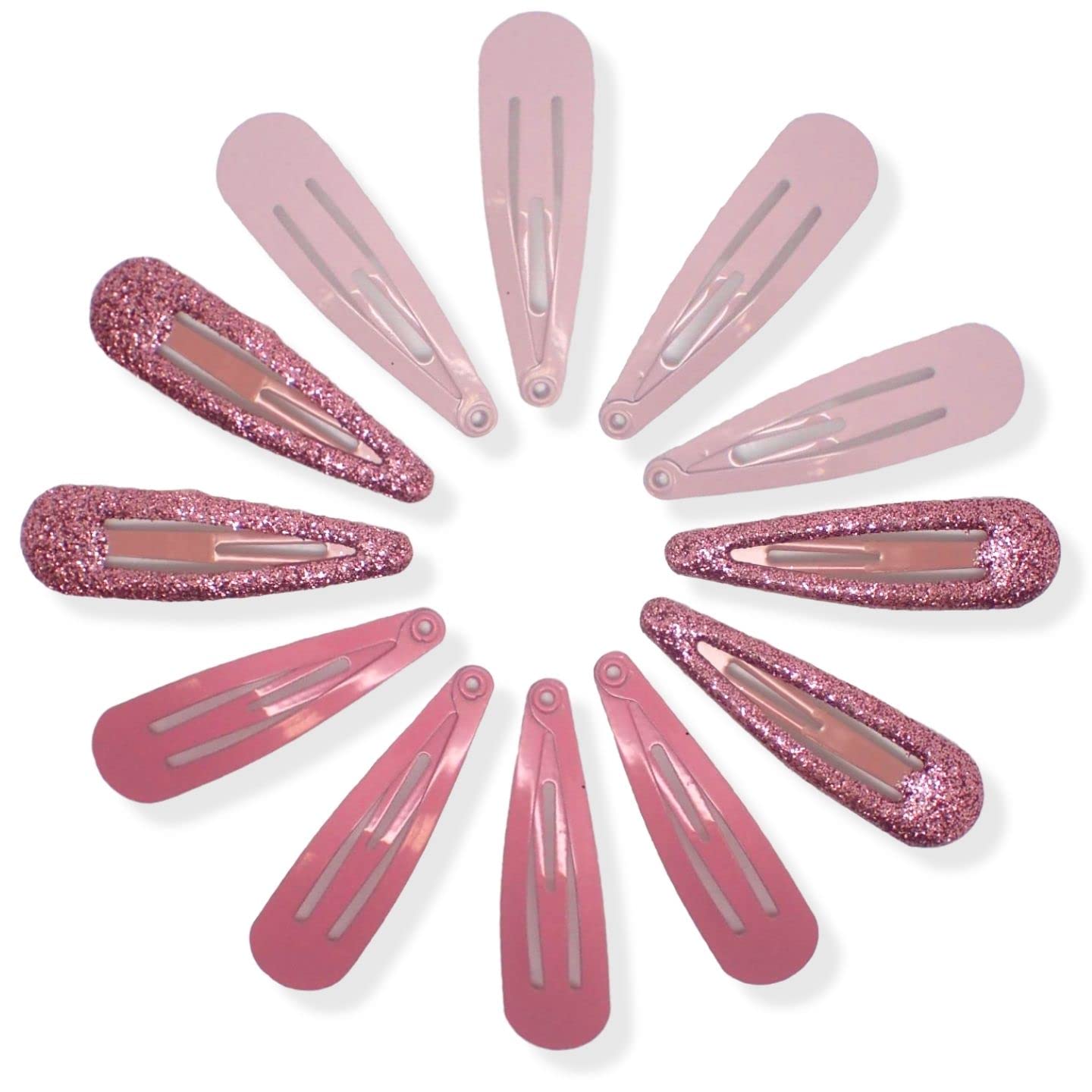 Topkids Accessories 4-5cm / 1.5-2" Set of 12 Metal Hair Clips Hair Snap Hair Clips Mini Hair Clips Small Hair Clips Hair Clips Women Hair Accessories for Women & Girls Hair Accessories (Pink Tones)