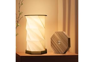 JTT Rechargeable Portable Table Lamp Small Cordless Desk Lamp LED Stepless Dimmable Night Lights Bedside Foldable Paper Lamp for Home Office Bedroom Living Room Travel Camping DIY Painting