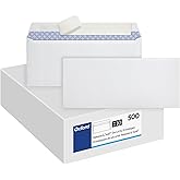 Oxford Envelopes, #10 Business Size, Security Tint, Peel & Seal Closure, 24 lb White Paper, Privacy Protection for Checks & I