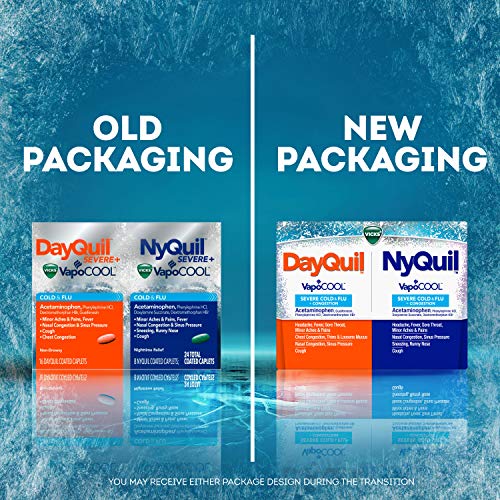Vicks DayQuil and NyQuil VapoCOOL SEVERE Combo Cold & Flu + Congestion