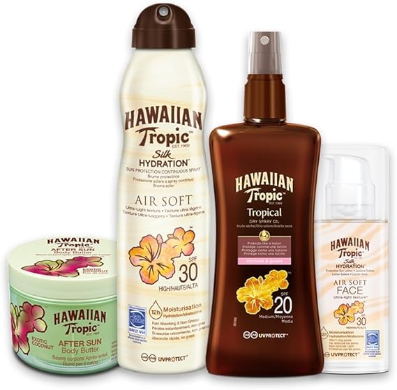 Hawaiian Tropic PACK Piel Intermedia Kit con Aceite Seco Bronceador