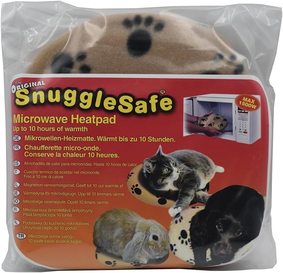 SnuggleSafe Original Microwave Heating Pad Disc Pet Bed with Free Cover