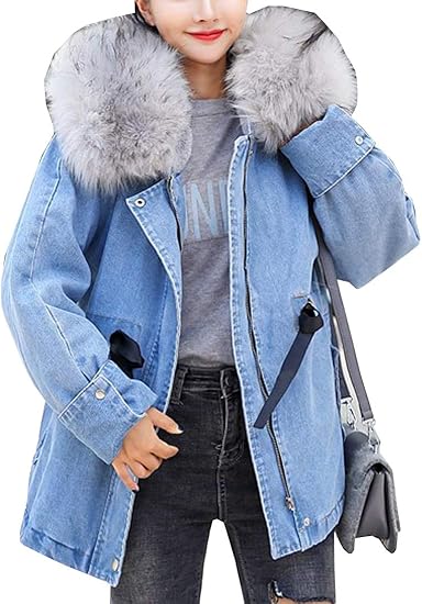 Amazon Heaven Days ヘブンデイズ コート 秋冬 アウター モッズコート デニム たっぷりファー フード付 あったか裏ボア レディース 1812n0099 コート ジャケット 通販