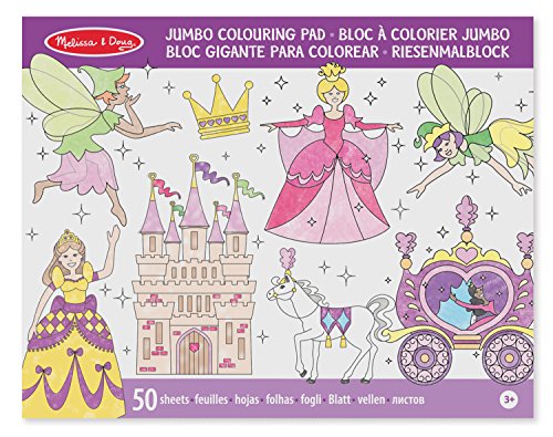 Melissa & Doug Jumbo 50-Page Kids' Coloring Pad Activity Book - Princess and Fairy
