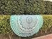 raajsee Green Ombre Round Beach Tapestry Hippie/Boho Beach Blanket Roundie/Indian Cotton Throw Bohemian Round Table Cloth/Yoga Mat Meditation Picnic Rugs 69 inch Circle