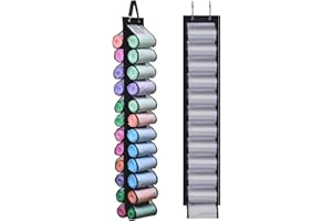 RZMAYIS Legging Storage Bag Storage Hanger Can Holds 24 Leggings or Shirts Jeans Compartment Storage Hanger, Foldable Leggings Organizer Clothes Portable Closets Roll Holder (StyleB-Black)