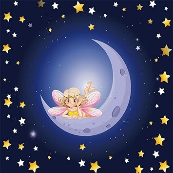 Amazon Com Leyiyi 4x4ft Starry Night Sky Backdrop Cartoon Kids