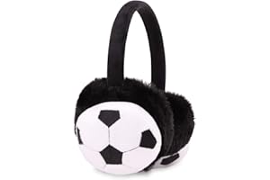 IPENNY Kids Winter Warm Soft Plush Earmuffs Boys Girls Soccer Ear Warmer for Outdoor