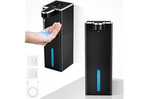 2 Pack Automatic Liquid Soap Dispenser, 440ml Wall Mount Touchless 4 Gear Adjustable Hand soap Dispenser, USB Rechargeable 18
