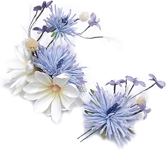 Amazon 髪飾り 成人式 振袖 袴 ２点セット 青 紫 菊 大人 浴衣 かんざし 簪 卒業式 フォーマル 結婚式 花飾り 羽飾り No 9 30 和装小物 通販