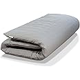 Native Nest Japanese Futon Floor Mattress - Medium Firm Futon Mattress for Sleeping - Shikibuton - Foldable and Portable Japanese Bed (Grey, Twin)