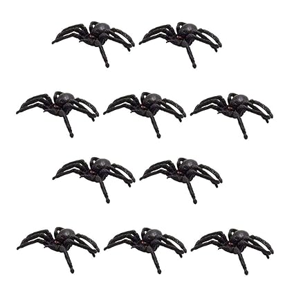 Crazy-Store Simulation Spider Jokes Toys PVC Artificial Insect Model Trick Toys (10pcs