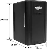 Koolatron Retro Mini Fridge 6L 12V AC/DC Table Top Cooler Warmer Black view 6