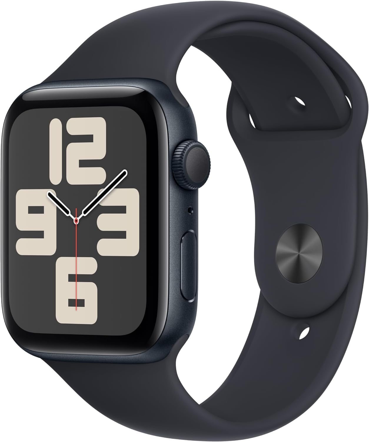 Photo 1 of Apple Watch SE (2nd Gen) (GPS, 44mm) - Midnight Aluminum Case with Midnight Sport Band, M/L (Renewed)