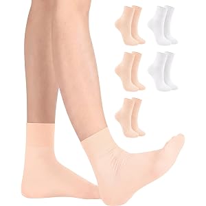 BESYDXN Girls Heel-Less Ballet Socks for Dance Training | Multi-Pack Value Sets，Heel-Less Cut, Anti-Slip & Comfortable, Soft