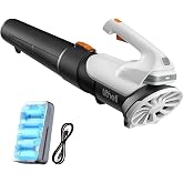 Litheli 20V Cordless Leaf Blower Battery Powered Leaf Blower, 2.0 Ah Battery Lightweight 2 Speed Mode Electric Blowers for Lawn Care, Patio, Snow, Dust, Blowing Leaves
