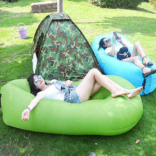 Portable Inflatable Lounger Chair Air Sofa Bed Sleeping Bag Camping Tent Cot Indoor Outdoor Beach Park Backyard Pool