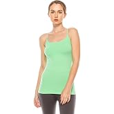 Kurve Women&rsquo;s Seamless Camisole Tank Top &ndash; Stretch Spaghetti Strap Cami with UV Protective Fabric, UPF 50+ (Made in USA)