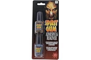 LIQUID LATEX FASHIONS Spirit Gum Adhesive and Remover - Combo Pack of 0.5 Fl. Oz. Prosthetic Skin Adhesive & 0.5 Fl. Oz Spirit Gum Remover
