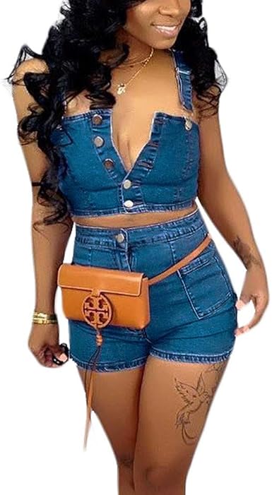 denim 2 piece outfit