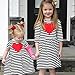Baby Girls Kids Black White Striped Short Sleeve Cotton Dress One Piece