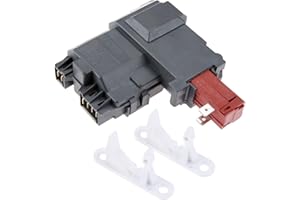 DRELD 131763256 Washer Door Lock Switch with 131763310 1317633 Door Striker, Replacement for Frigidaire Whirlpool Electrolux Kenmore Gibson, Replace 1317632 131763200 131763255 131269400