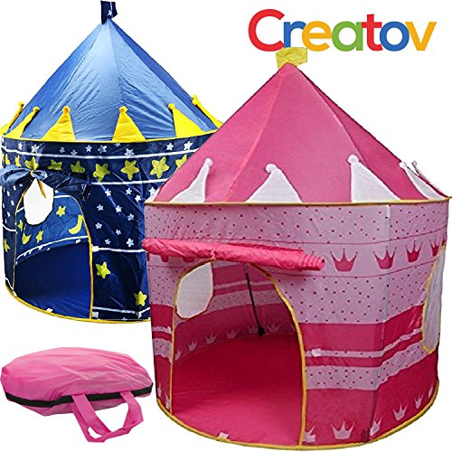 Kids Tent Toy Princess Playhouse - Toddler Play House Pink Castle for Kid Children Girls Boys Baby Indoor & Outdoor Toys Foldable Playhouses Tents with Carry Case Great Birthday Gift Idea by Creatov Kids Tent Toy Princess Playhouse - Toddler Play House Pink Castle for Kid Children Girls Boys Baby Indoor & Outdoor Toys Foldable Playhouses Tents with Carry Case Great Birthday Gift Idea by Creatov