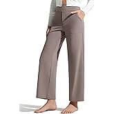 G4Free BareFeel Ankle Length Yoga Pants for Women High Stretch Waist Casual Dress Pants with Pockets 25"/27"/29"