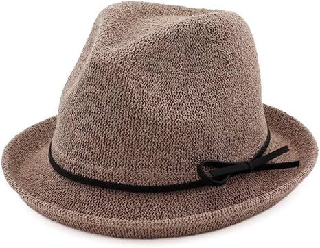 Tongdaur - Sombrero de paja rizada para mujer, estilo marinero salvaje