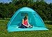 Roachtown Supplies Instant Pop-up UV Protect Portable Beach Tent with 4 Sand Pockets and 6 Pegs, Large, Turquoise Sea Blue