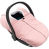 SERAPHY Car Seat Cover Baby Winter Carseat Cover for Babies, Universal Warm Infant Car Seat Canopy & Stroller Covers Accessories for Newborn Boy Girl Essentials, Pink
