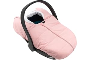 SERAPHY Car Seat Cover Baby Winter Carseat Cover for Babies, Universal Warm Infant Car Seat Canopy & Stroller Covers Accessories for Newborn Boy Girl Essentials, Pink