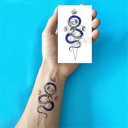 Tzxdbh 5pcs étanche Tatouage Temporaire Autocollants Serpent