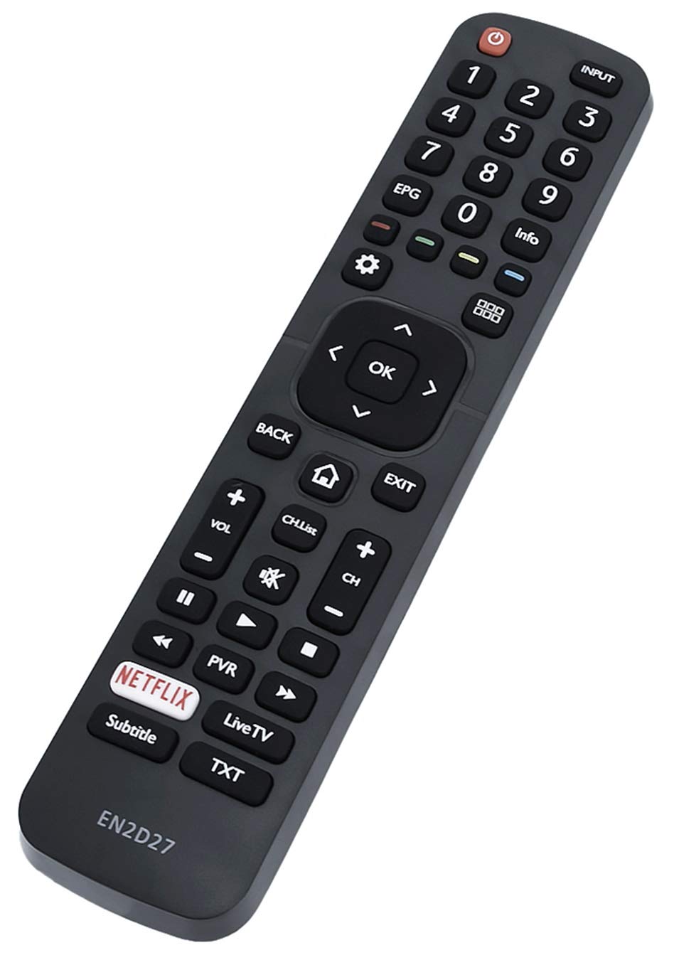 VINABTY EN2D27 Replacement Remote Control Fit for Hisense TV 65XT910 LTDN55K321UWTSEU LTDN50K321UWTSEU LTDN50K321 LTDN40K321UWTSEU LTDN65K720WTSEU LTDN65K700XWTSEU3D LTDN65K700 LTDN58K700XWTSEU3D
