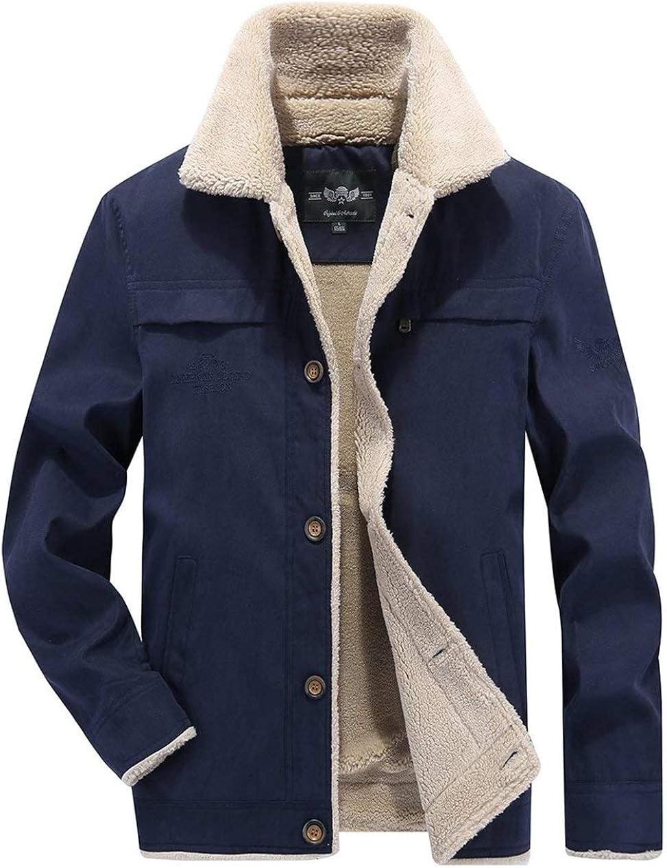 HX fashion Men's Warmth Rme Comfortable Winter Thick Coat Jacket Bomber