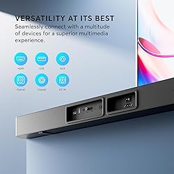 GEOYEAO Sound Bar for Smart TV w/Dolby Atmos 2.1 ch