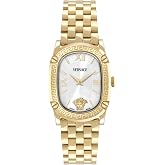 Versace Couture Collection Luxury Womens Watch Timepieces with a Gold Bracelet and Case Featuring a White Dial