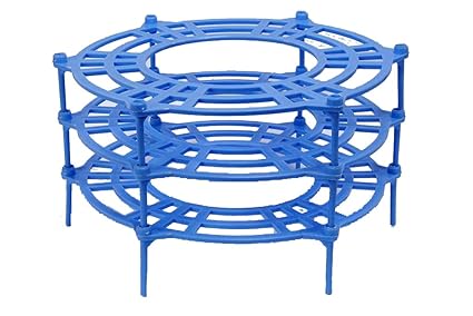 TRUST Blue Microwave Plate Stacker,3pcs