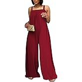 Nimsruc Women's Sleeveless Wide Leg Jumpsuit Casual Summer Loose Romper With Pockets 2026